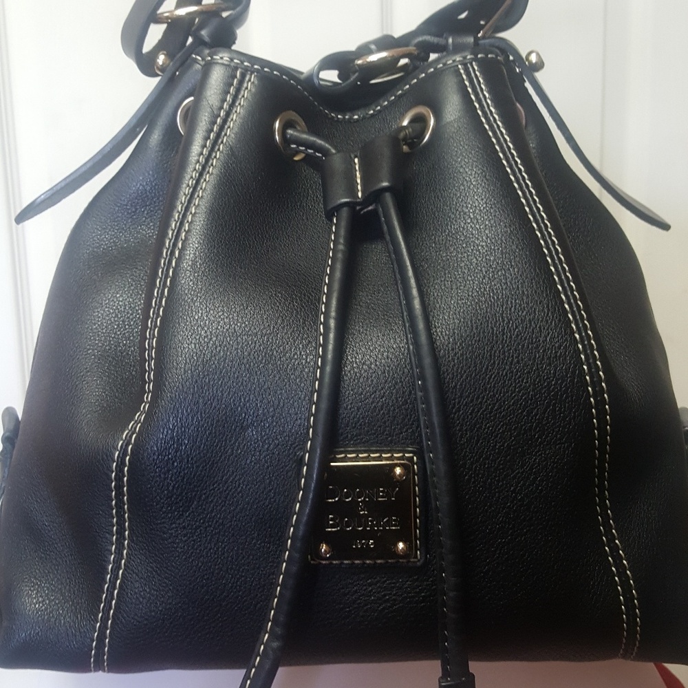 Dooney and Bourke drawstring basket leather bag